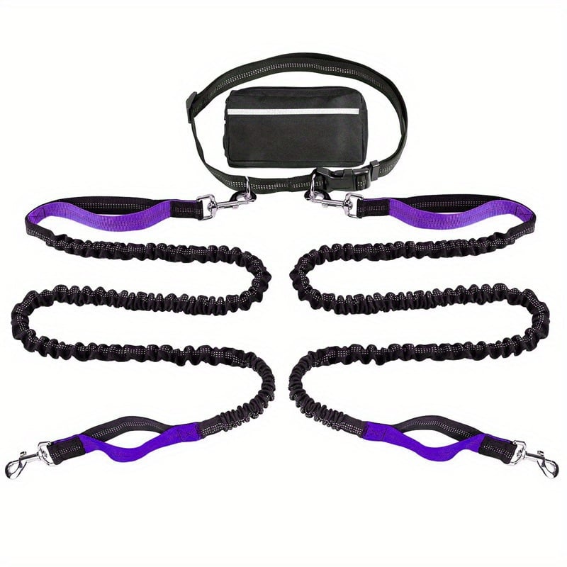 š„Hands Free Dog Leash with Zipper Pouch