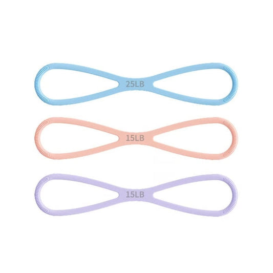 8-Shaped Silicone Resistance Band with Massage Grip