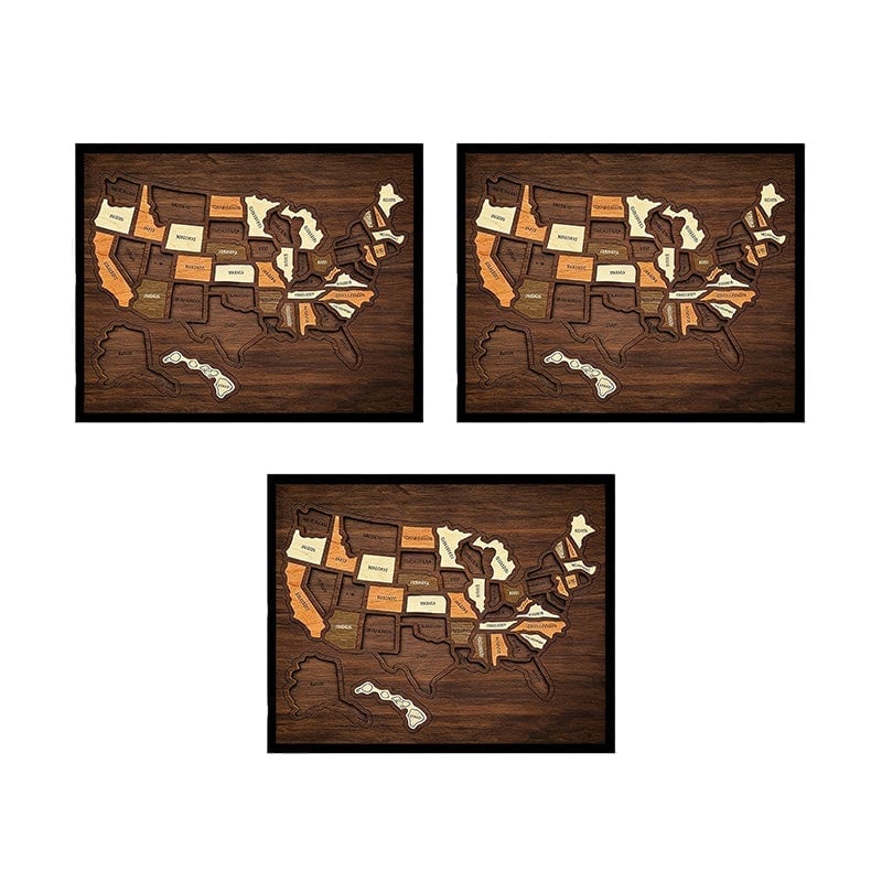 Wooden USA Map Puzzle