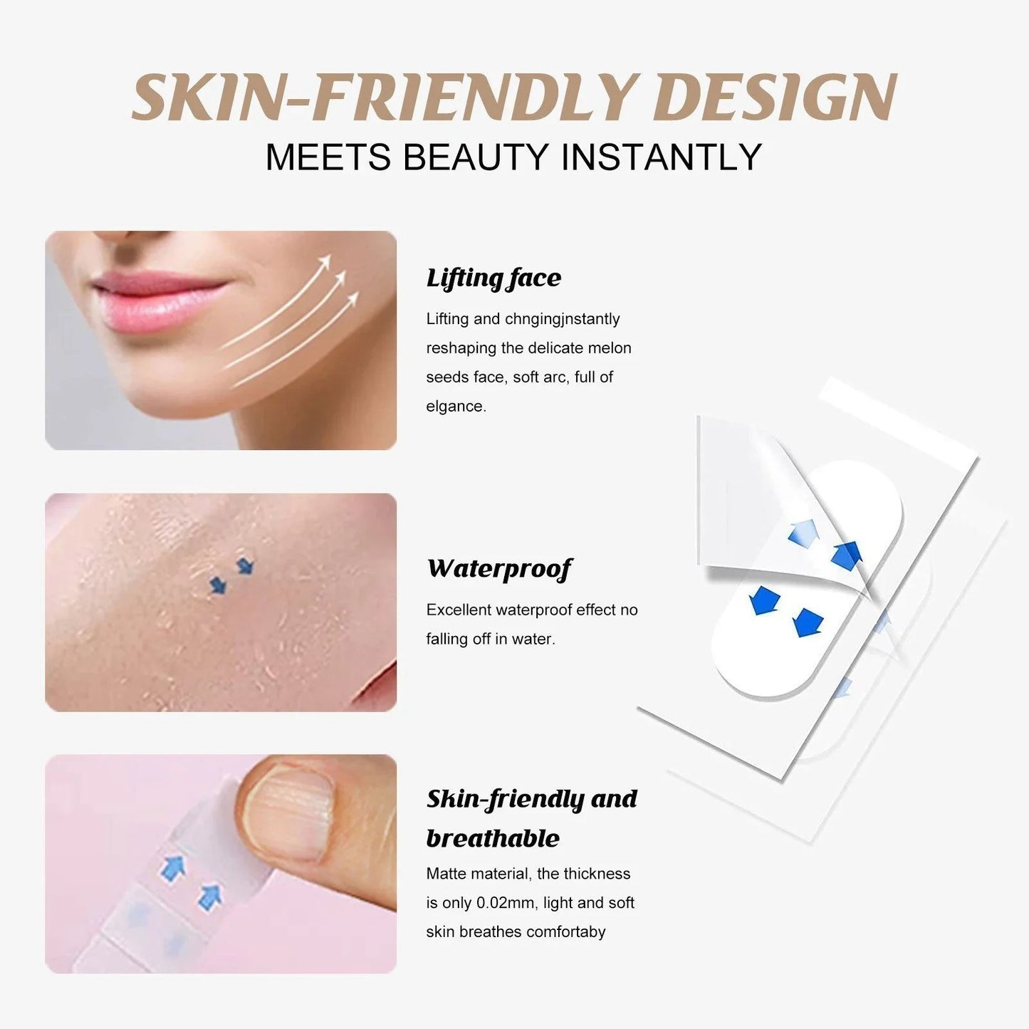 Invisible Face Lifter Tape✨Has a delicate V face