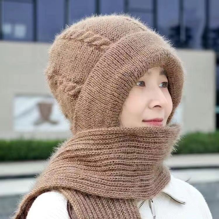 🎄Winter Versatile Knitted Hooded Scarf for Women