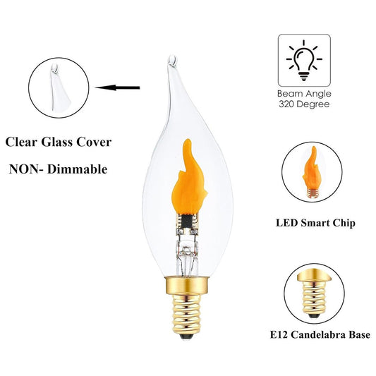💡LED Flickering Flame Decoration Light Bulbs -Perfect Ambiance for Christmas