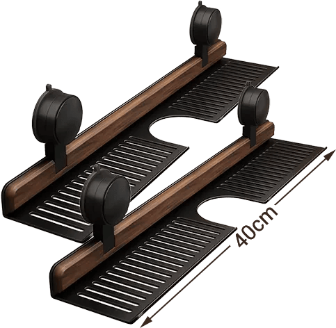 🔥Hot selling💥 Walnut Bathroom, Kitchen Suction Cup Shelf