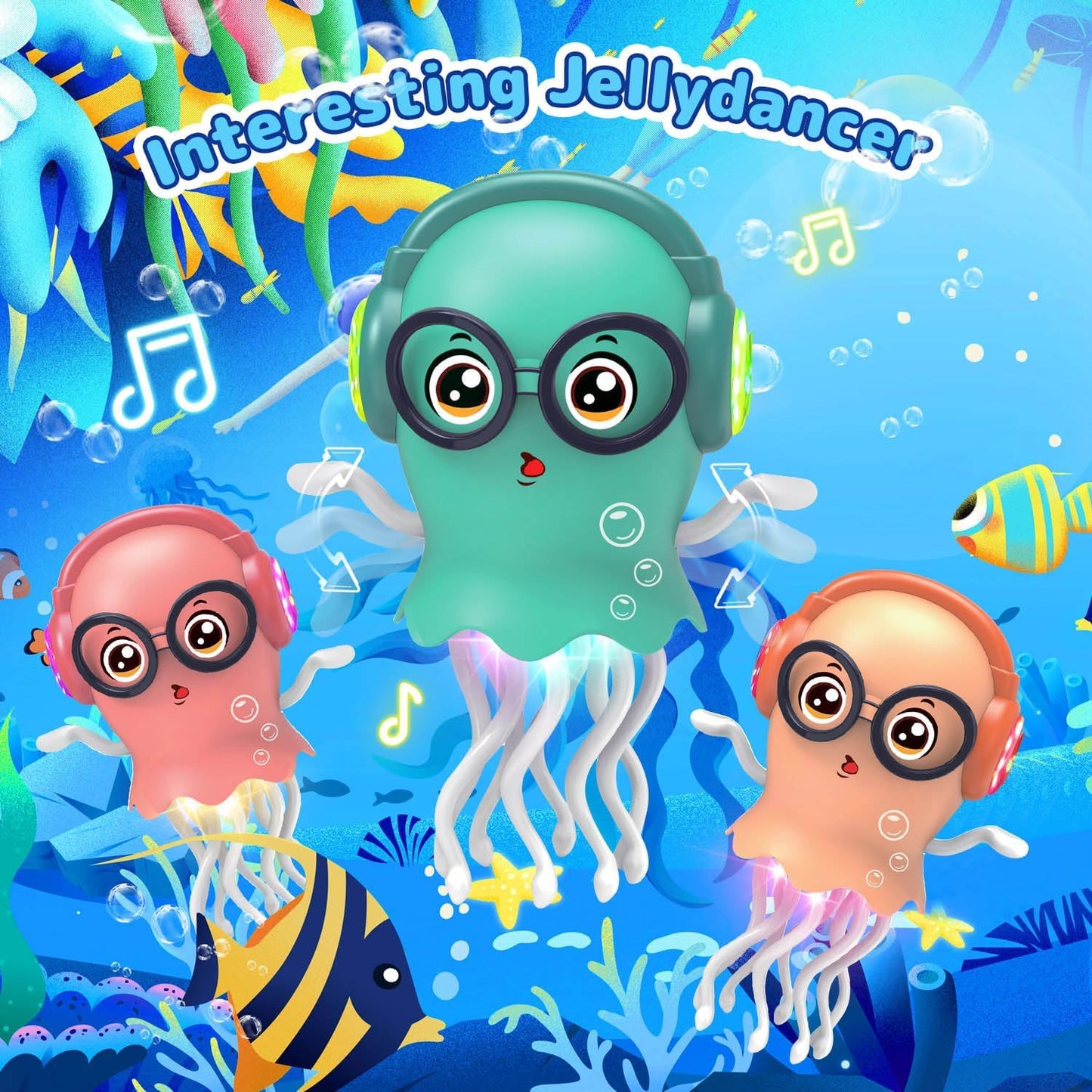 🏆Hot Sale⚡Magic Dancing Octopus Toy： LED Lights, Music & Smart Obstacle Avoidance