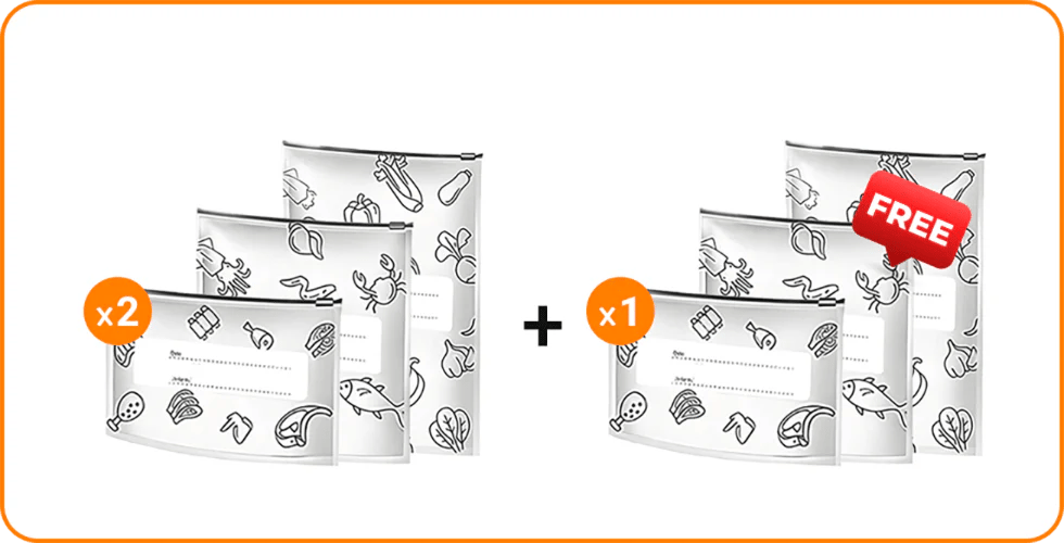 🍗Buy 2 Get 1 Free 🥦Reusable Aluminum Foil Sealable Storage Bags