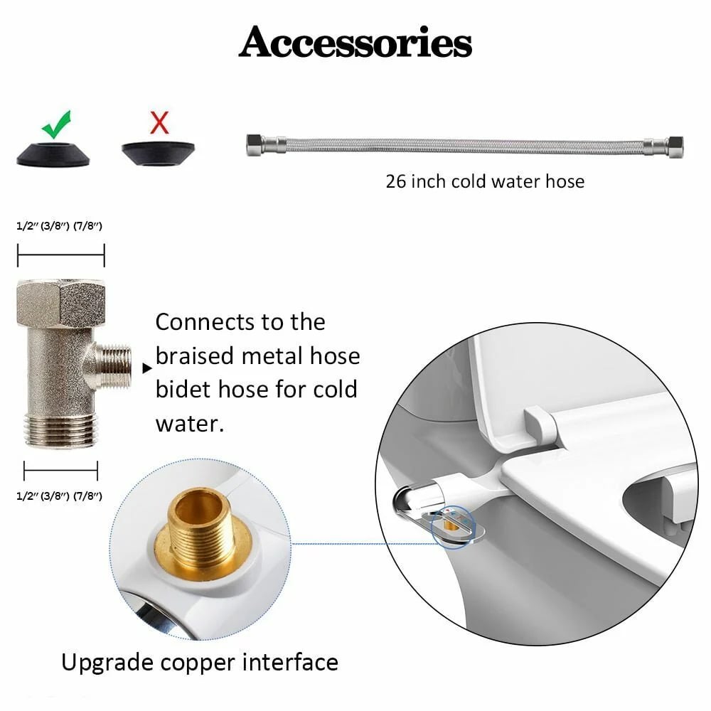 Bathroom Non Electric Dual Nozzle Bidet Toilet Washer Bidet Hygienic Self Washing Bidet