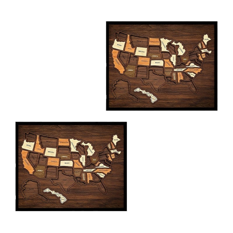 Wooden USA Map Puzzle