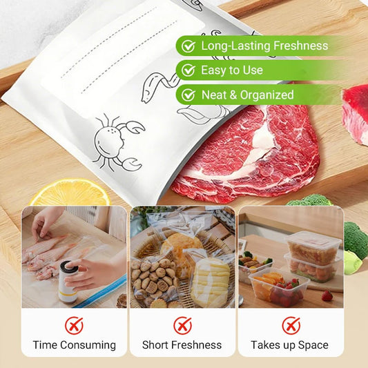 🍗Buy 2 Get 1 Free 🥦Reusable Aluminum Foil Sealable Storage Bags