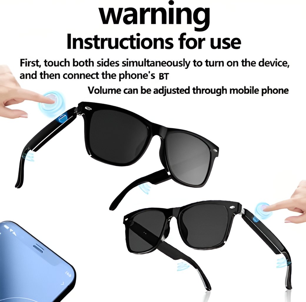 Smart Wireless Headphones Sunglasses 🔥