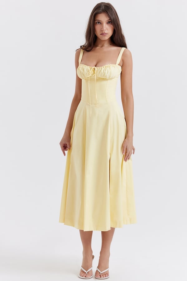 PRINT BUSTIER SUNDRESS