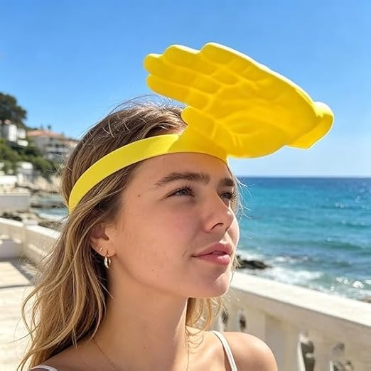 Funny Hand-Shaped Sun Visor Headband – Novelty Palm Hat for Beach, Festivals & Parties